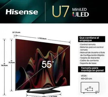 Televisiones Hisense 55U7N