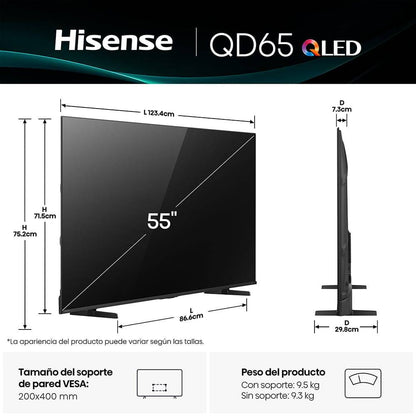 Televisiones Hisense 55QD6QFM