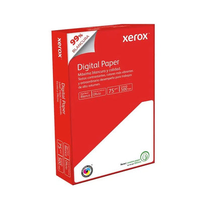 Papel Cortado Xerox Bond Digital Oficio 75gr 99% Blancura (Rojo) C/5000 Hojas