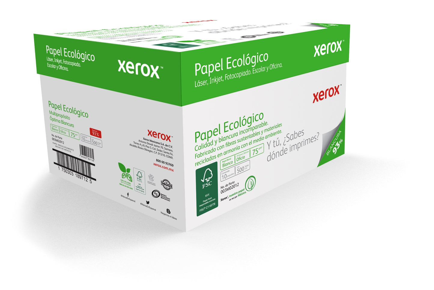 Papel Bond Ecológico Oficio XEROX Ecológico