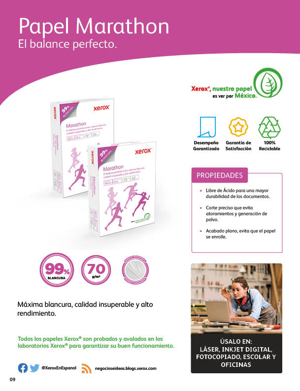 Papel Bond Marathon Carta XEROX Marathon
