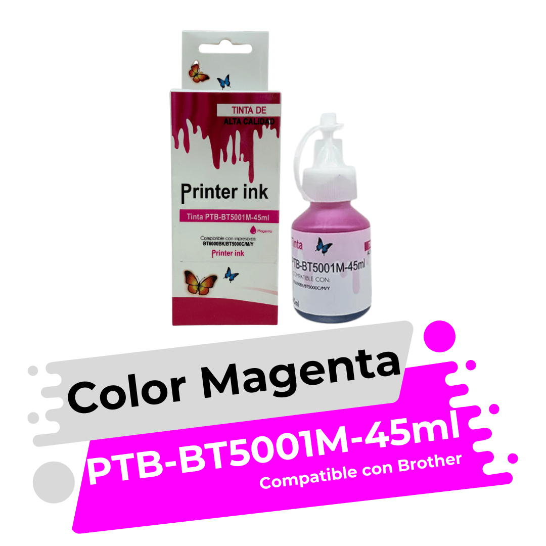 Tinta Compatible con Brother BT5001M Magenta