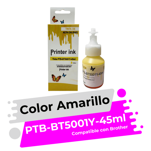 Tinta Compatible con Brother BT5001Y Amarillo