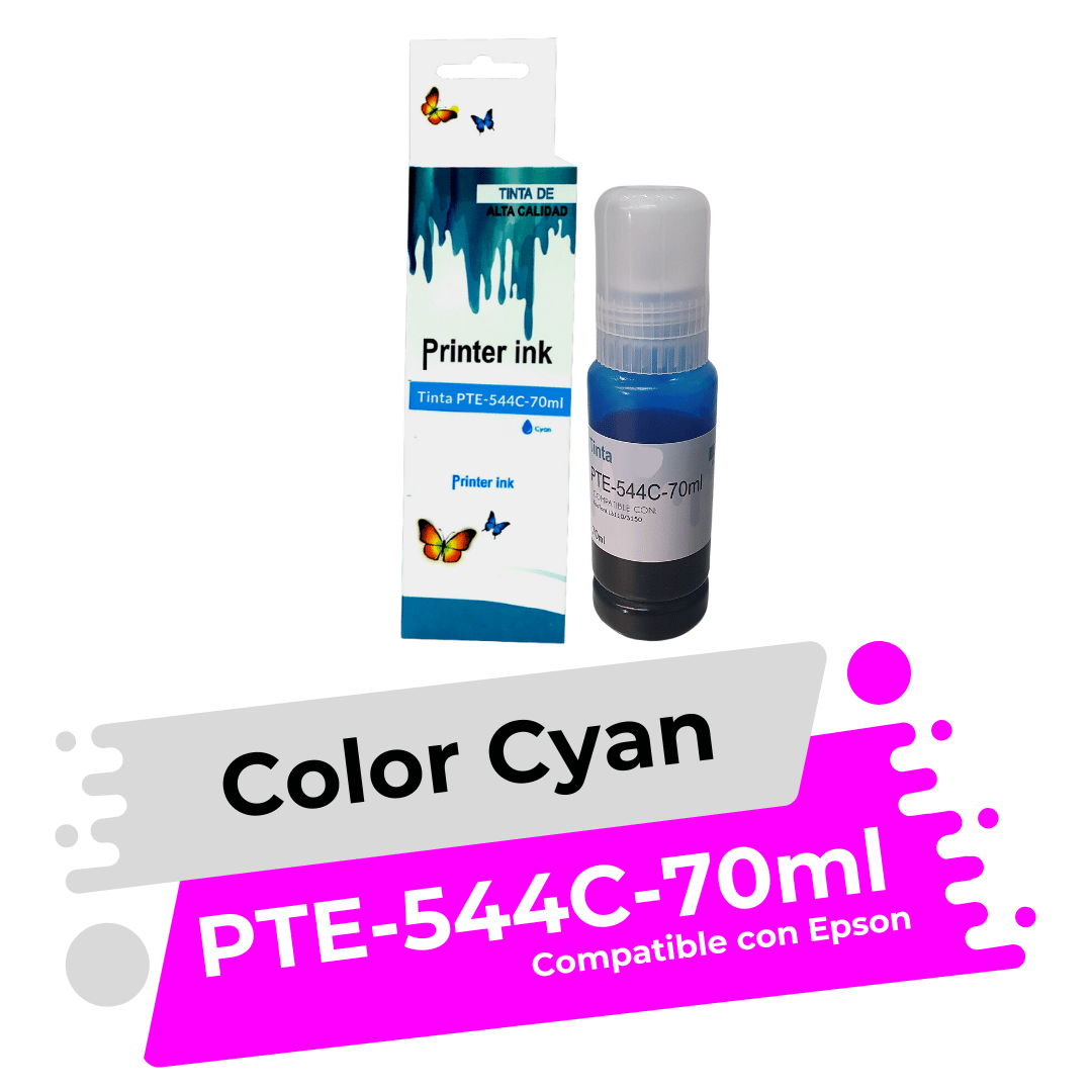 Tinta Compatible con Epson 544 Cyan