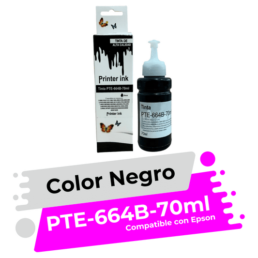 Tinta Compatible con Epson 664 Negro