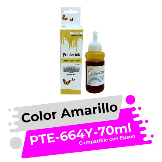 Tinta Compatible con Epson 664 Amarillo