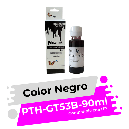 Tinta Compatible con HP GT53 Negro