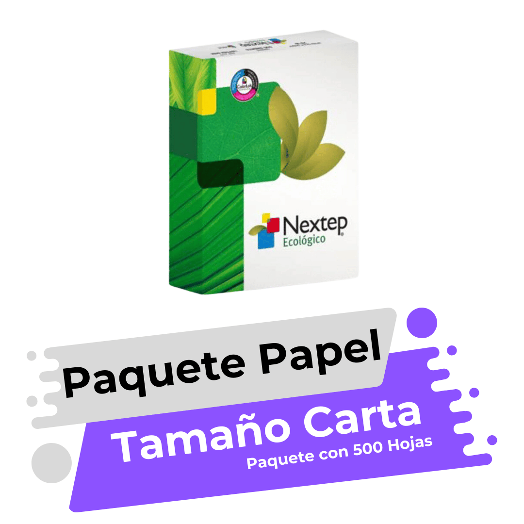 Paquete de Papel Cortado Nextep Ecologico Carta 95% Blancura C/500 Hojas