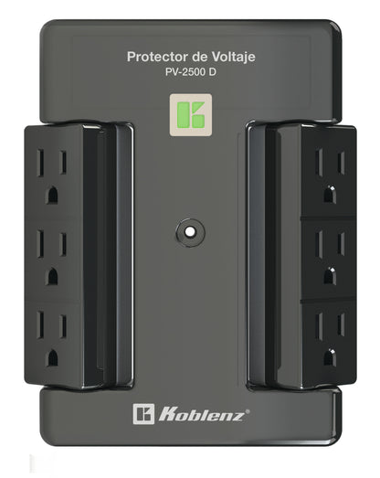 Protector de voltaje, 2500 VA /2000 W, 6 cont KOBLENZ PV-2500 D