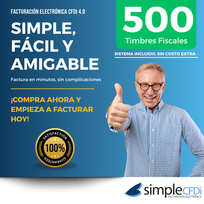 Facturación Electrónica con 500 Timbres Fiscales