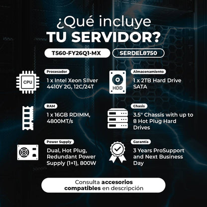 Servidores DELL T560-FY26Q1-MX