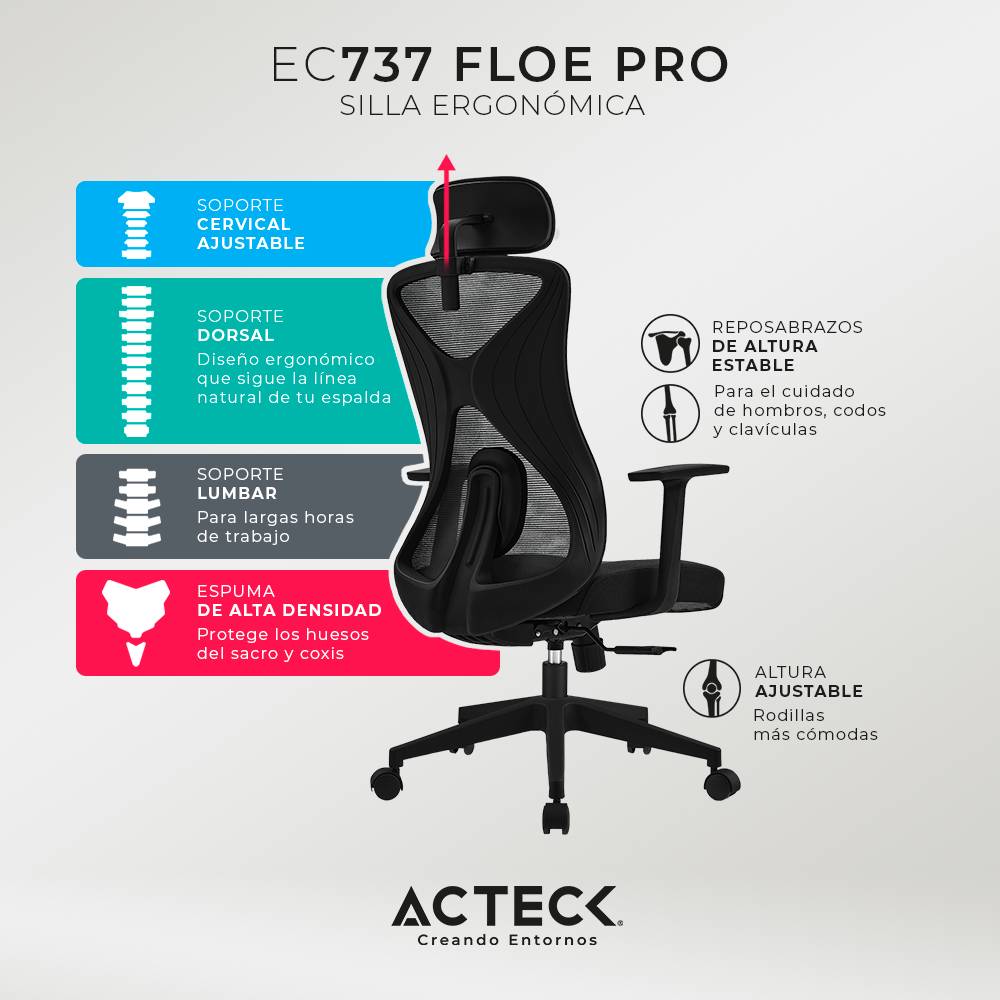 Silla ACTECK FLOE PRO EC737