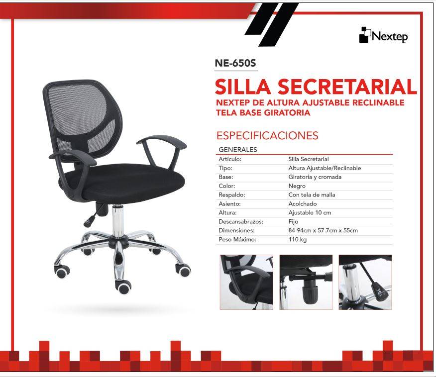 Silla Secretarial Nextep NE-650S