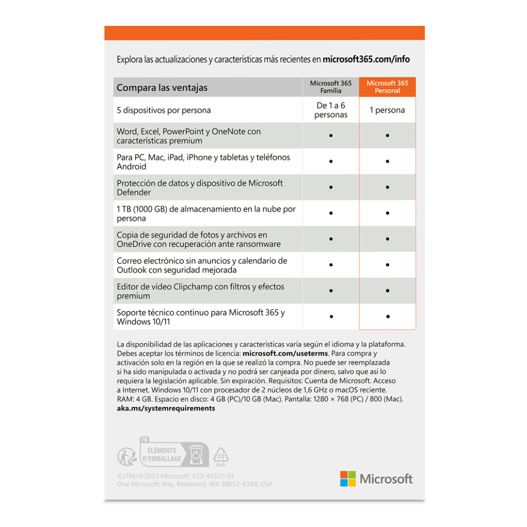 Licencia MICROSOFT 365 Personal