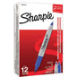 MARCADOR PERMANENTE SHARPIE TWIN DOBLE PUNTA FINO / ULTRA FINO AZUL C/12