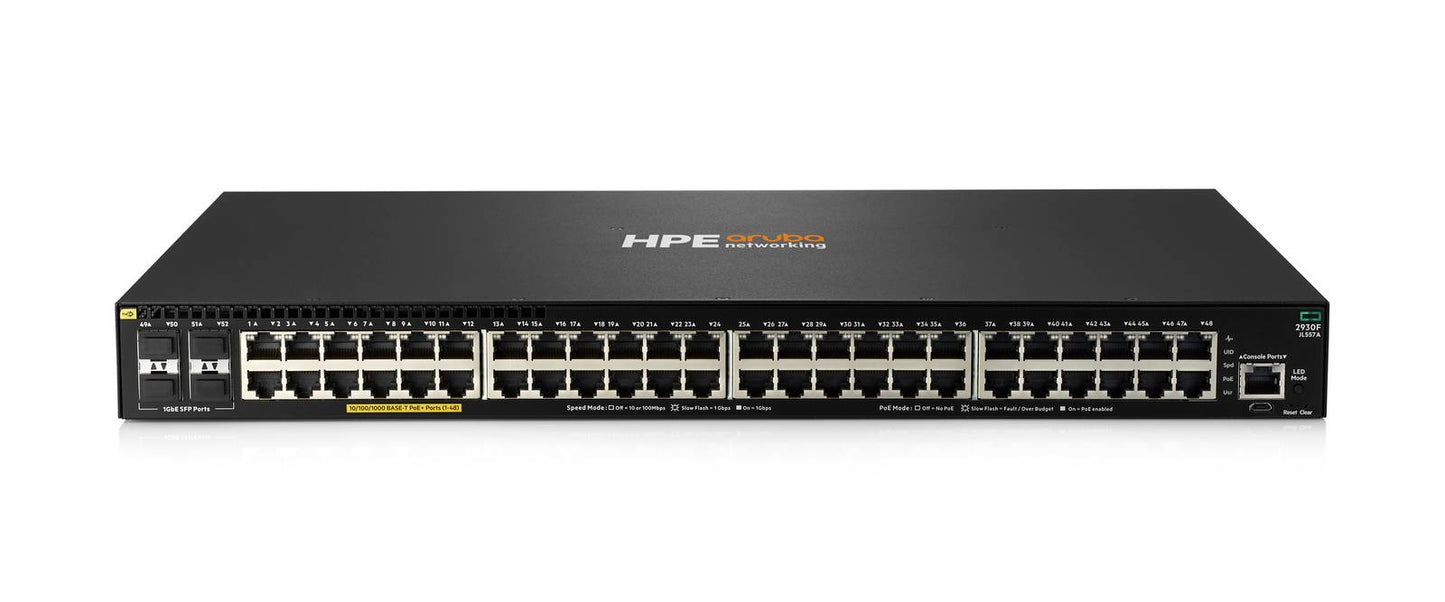 Switch 2930F 48GPoE+4SFP 740W Swch Hewlett Packard Enterprise HPE Aruba 2930F