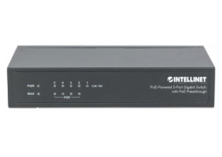 Switch INTELLINET 5 puertos Gigabit alimentado por PoE