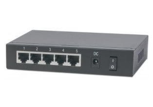 Switch INTELLINET 5 puertos Gigabit alimentado por PoE