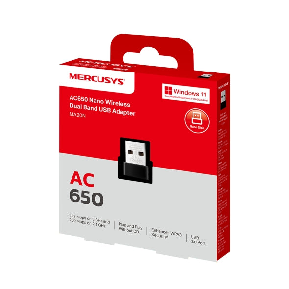 Adaptadores USB Red MERCUSYS MA20N
