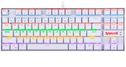 Teclado Mecánico Redragon Kumara White Rainbow