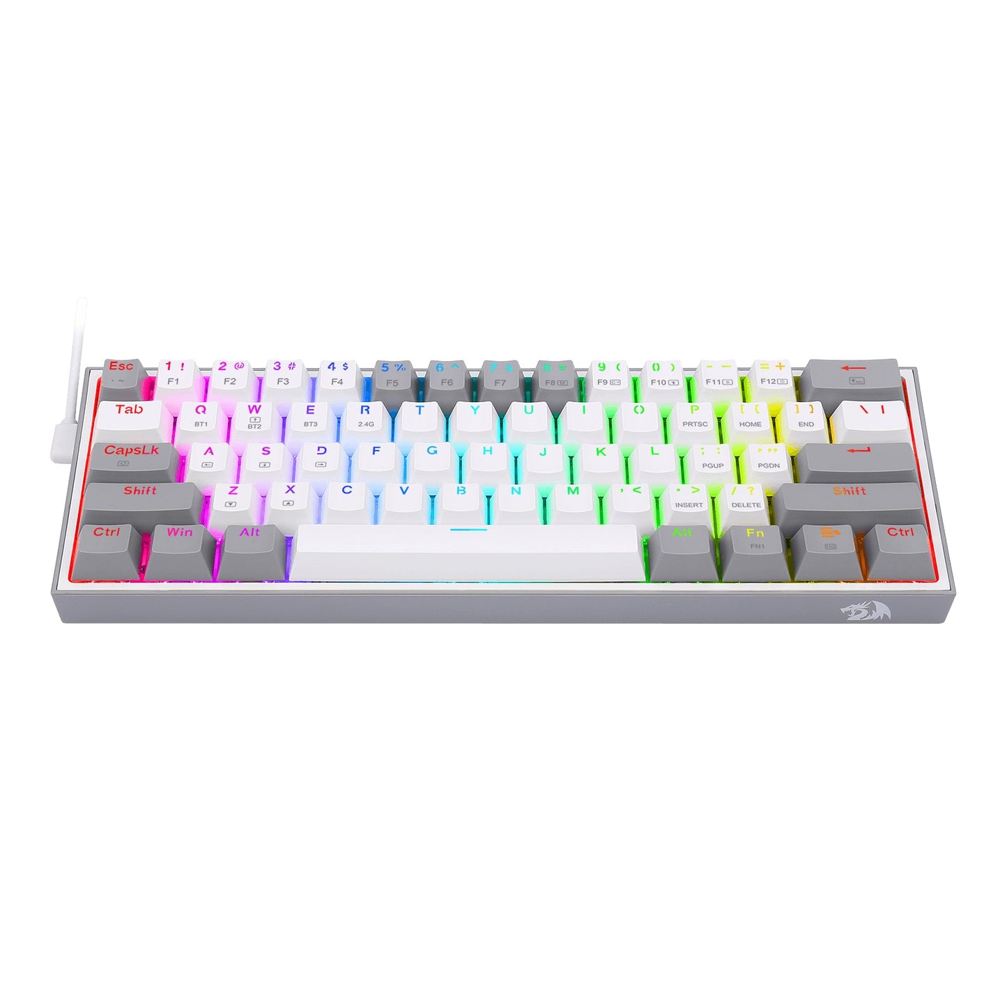 Teclado Mecánico Redragon Fizz Pro White/Gray