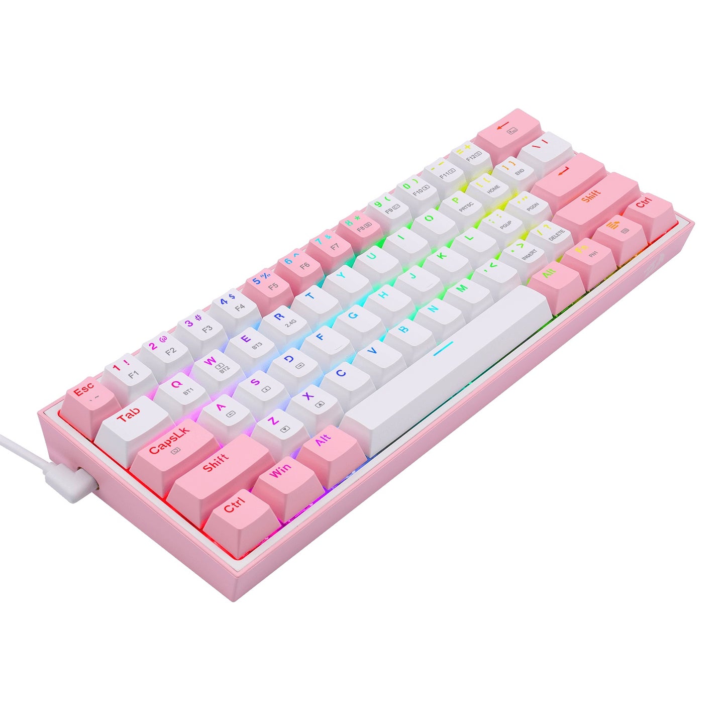 Teclado Mecánico Redragon Fizz Pro White/Pink
