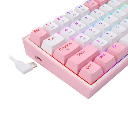 Teclado Mecánico Redragon Fizz Pro White/Pink
