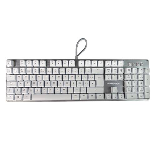 Teclado Gaming GAME FACTOR KBG400-WH-RD