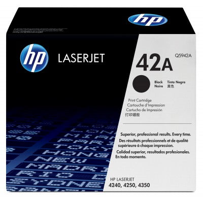 Tóner HP 42A - Q5942A, Negro