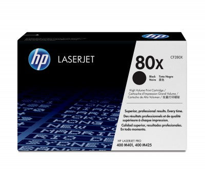 Tóner HP 80X - CF280X, Negro - Alto rendimiento