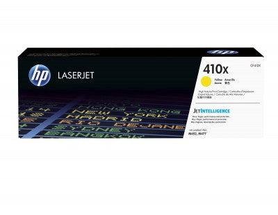 Tóner HP 410X - CF412X, Amarillo - Alto rendimiento