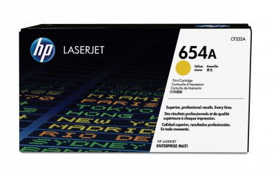 Tóner HP 654A - CF332A, Amarillo