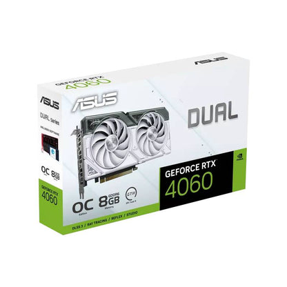 Tarjetas de Video ASUS DUAL-RTX4060-O8G-EVO-WHITE