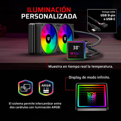 Enfriamiento y Ventilación Balam Rush CRYO PRISM 240 BLACK