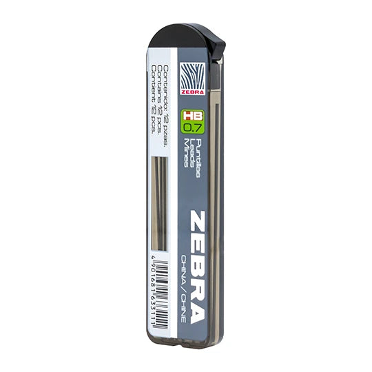 Puntillas Zebra HB 0.7mm Caja C/12 Tubos C/12 Puntillas C/U