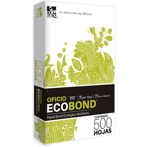 Papel Cortado Ecobond Carta 70 Grs Blancura 95% C/5000 Hojas
