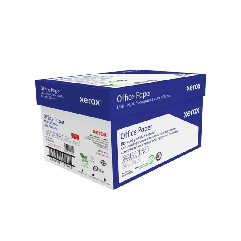 Papel Azul Carta. Caja 10 Paquetes XEROX Azul