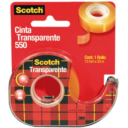 Cinta Scotch 3M 550 0.19x30m con Despachador